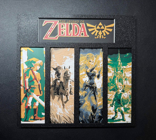 3D Printed Hueforge Zelda Bookmark Collage